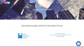 SSGI Accreditation | Six Sigma Global Institute | SSGI