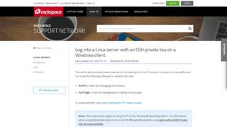 Log into a Linux server with an SSH private key on a Windows client