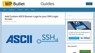 Add Custom ASCII Banner Logo to your SSH Login Screen •