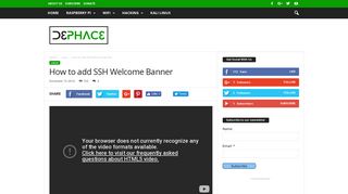 How to add SSH Welcome Banner - Dephace