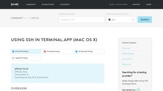 Using SSH in Terminal.app (Mac OS X) - Media Temple