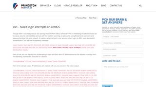 ssh - failed login attempts on centOS - Princetonits