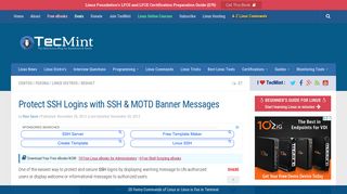 Protect SSH Logins with SSH & MOTD Banner Messages< - Tecmint