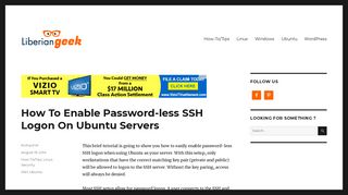 How To Enable Password-less SSH Logon On Ubuntu Servers ...