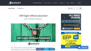 SSH login without password | RoseHosting