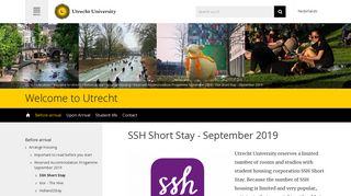 SSH Short Stay - September 2019 - Welcome to Utrecht - Utrecht ...