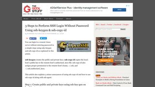 3 Steps to Perform SSH Login Without Password Using ssh-keygen ...