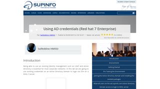 Using AD credentials (Red hat 7 Enterprise) | SUPINFO, École ...