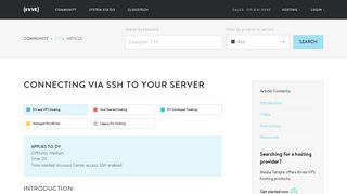 Connecting via SSH to your server - Media Temple