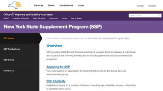New York State Supplement Program | OTDA