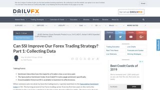Can SSI Improve Our Forex Trading Strategy? Part 1: Collecting Data