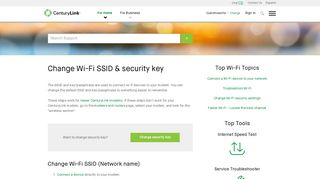 Change Wi-Fi security settings. - CenturyLink