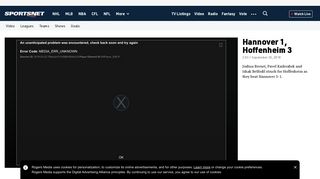 Hannover 1, Hoffenheim 3 - Sportsnet.ca