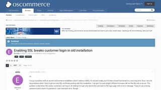 Enabling SSL breaks customer login in old installation ...