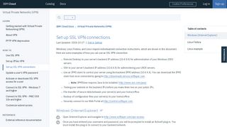 Set up SSL VPN connections - IBM Cloud