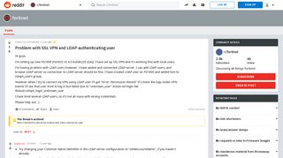 Problem with SSL VPN and LDAP authenticating user : fortinet - Reddit