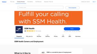 SSM Health Careers and Employment | Indeed.com