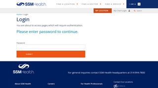 Login | SSM Health