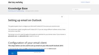 Setting up email on Outlook - SSM Help