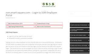 ssm.smart-square.com - Login to SSM Employee Portal | 16DollarHouse