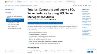 Tutorial: Connect to and query a SQL Server instance by using SQL ...