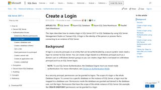Create a Login - SQL Server | Microsoft Docs