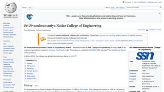 Sri Sivasubramaniya Nadar College of Engineering - Wikipedia