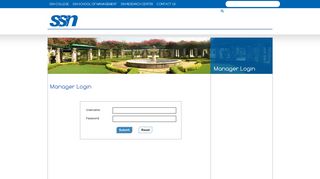 Manager Login - SSN online application