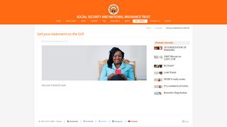 Get your statement on the GO! – SSNIT
