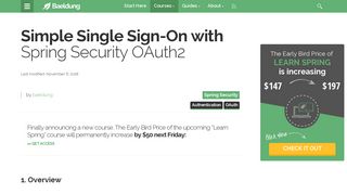 Simple Single Sign-On with Spring Security OAuth2 | Baeldung