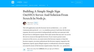 Building A Simple Single Sign On(SSO) Server And Solution From ...