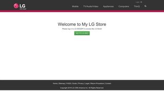 Login - My LG Store