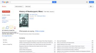 History of Newburyport, Mass: 1764-1905