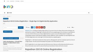 Rajasthan SSO ID Online Registration - Single Sign On Digital Identity ...