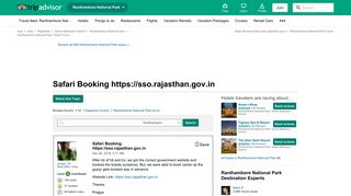 Safari Booking https://sso.rajasthan.gov.in - Ranthambore National ...