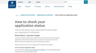 How to check your application status - The University of Auckland