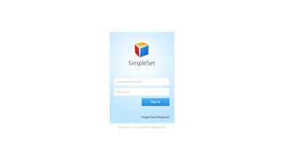 Login to SimpleSet