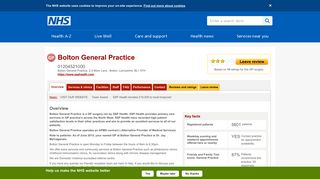 Overview - Bolton General Practice - NHS
