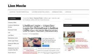 LiteBlue Login - Usps.Gov Login for PostalEase LiteBlue ... - Lion Movie