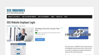 SSS Website Employer Login - SSS Inquiries