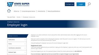 Employer login - State Super