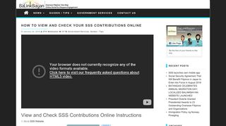 How to View and Check Your SSS Contributions Online ...