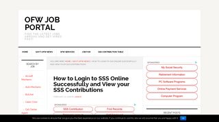 How to Login to SSS Online Successfully and View your SSS ...
