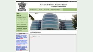 Online Applications - SSSB Punjab