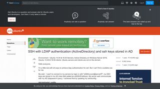 SSH with LDAP authentication (ActiveDirectory) and ssh keys stored ...