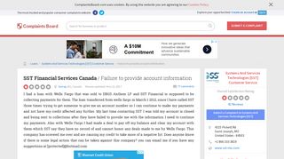 SST Financial Services Canada - Failure to provide account ...