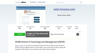 Sstm.linways.com website. SCMS School of Technology and ...