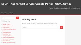 SSUP – Aadhar Self Service Update Portal – UIDAI.Gov.in – Aadhar ...