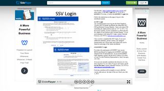 SSV Login Removed Gail's name/number as provider relations rep ...
