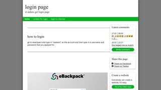 ebackpack login - SimpleSite.com
